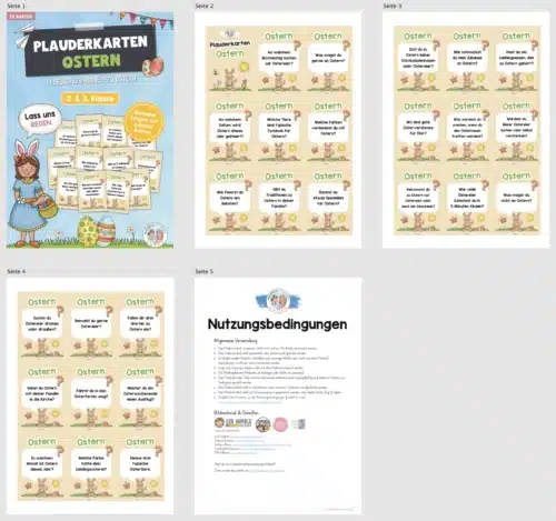 Plauderkarten: Thema Ostern (Lesespiel) - Überblick