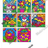 8 Rechenmalblätter Ostern: Kleines 1x1 (Arbeitsblatt 09)