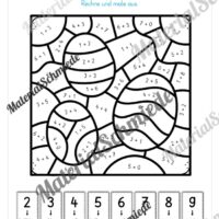 8 Rechenmalblätter zu Ostern im Zahlenraum bis 10 (Vorschau 11)