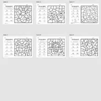 8 Rechenmalblätter Ostern: Zahlenraum 100 (Überblick)