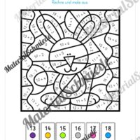 8 Rechenmalblätter zu Ostern im Zahlenraum bis 20 (Vorschau 04)