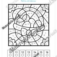 8 Rechenmalblätter zu Ostern im Zahlenraum bis 20 (Vorschau 07)