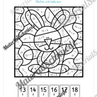 8 Rechenmalblätter zu Ostern im Zahlenraum bis 20 (Vorschau 12)