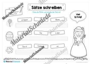 Erste Sätze schreiben: Schüttelsätze Ostern (Vorschau 03)