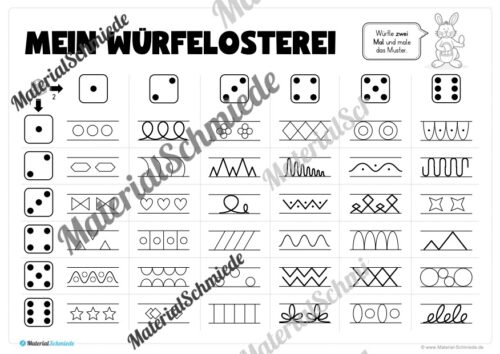 Ausmalbild: Osterei mit Mustern ausmalen (Ostern) - Arbeitsblatt 03