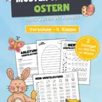 Ausmalbild: Osterei mit Mustern (Ostern)