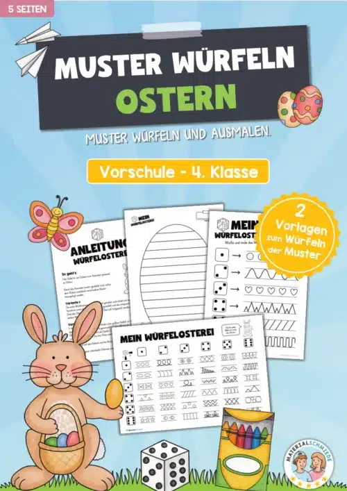 Ausmalbild: Osterei mit Mustern (Ostern)