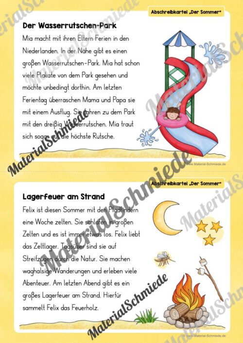 Abschreibkartei: Thema Sommer (Vorschau 04)