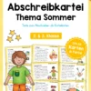 Abschreibkartei: Thema Sommer (12 Karten) [Digital]
