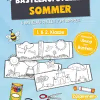 6 Bastelaufsteller zum Sommer