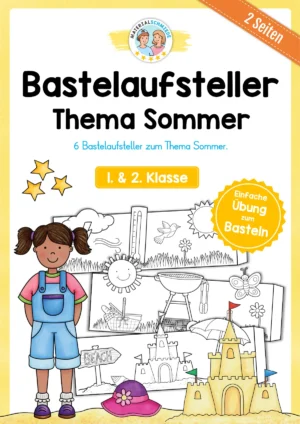 6 Bastelaufsteller zum Sommer