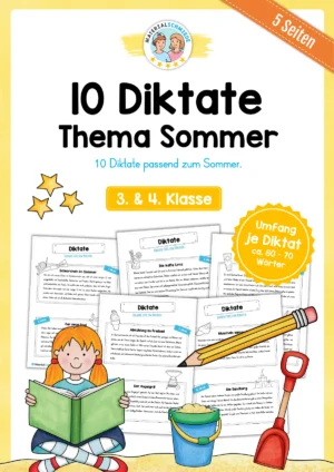 10 Diktate zum Sommer (3. & 4. Klasse)