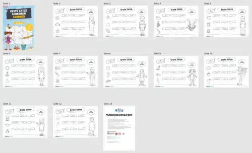 Sommer: Erste Sätze schreiben (Überblick)