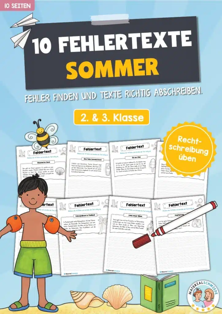 10 Fehlertexte: Thema Sommer
