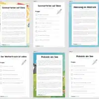 4 Geschichten zum Sommer (mit Aufgaben) - Überblick