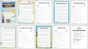 4 Geschichten zum Sommer (mit Aufgaben) – Überblick