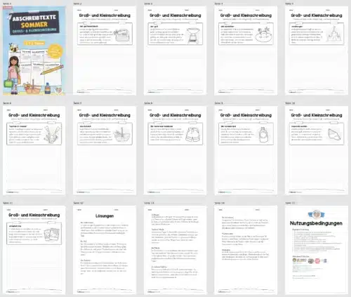Abschreibtexte Sommer: Groß- und Kleinschreibung (Überblick)