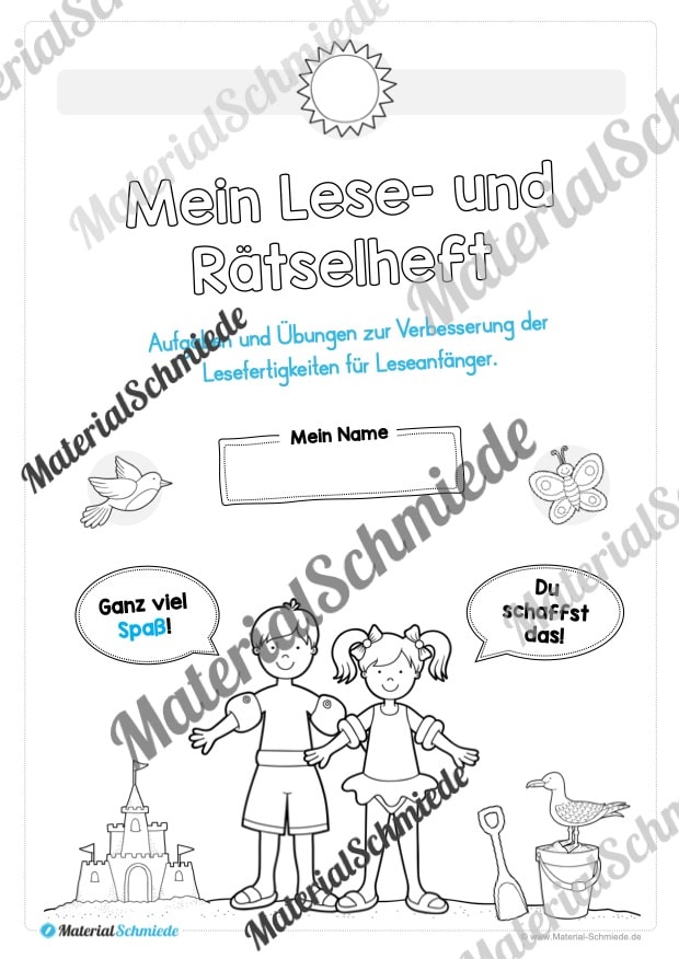Lese- & Rätselheft zum Sommer (1. & 2. Klasse) – Arbeitsblatt 01