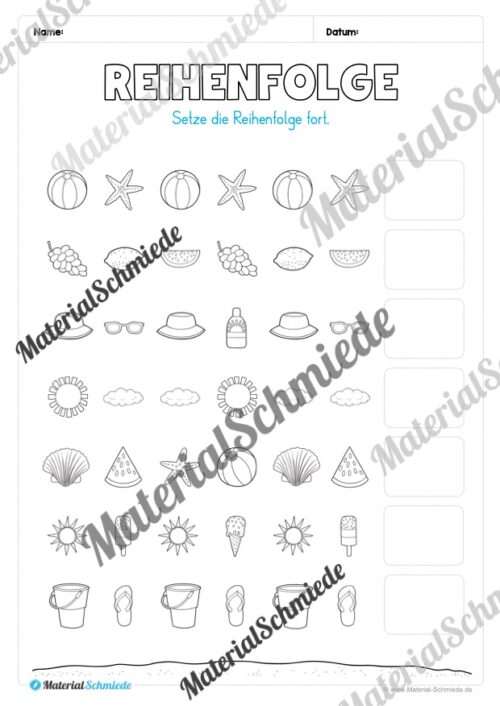 Lese- & Rätselheft zum Sommer (1. & 2. Klasse) - Arbeitsblatt 02