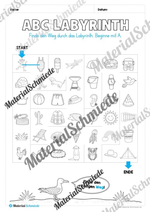Lese- & Rätselheft zum Sommer (1. & 2. Klasse) - Arbeitsblatt 06