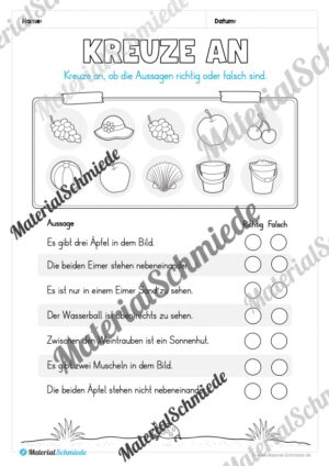Lese- & Rätselheft zum Sommer (1. & 2. Klasse) – Arbeitsblatt 07