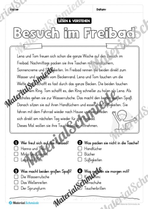 Sommer: Lesen & Verstehen mit Ankreuzen (Vorschau 05)