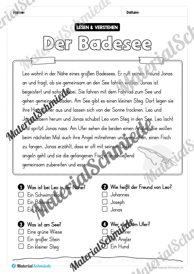 Sommer: Lesen & Verstehen mit Ankreuzen (Vorschau 07)