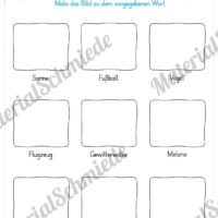 15 Arbeitsblätter: Lesen und Malen - Thema Sommer (Vorschau 02)