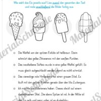 15 Arbeitsblätter: Lesen und Malen - Thema Sommer (Vorschau 14)