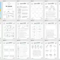 15 Arbeitsblätter zum Lesen & Malen im Sommer (Überblick)