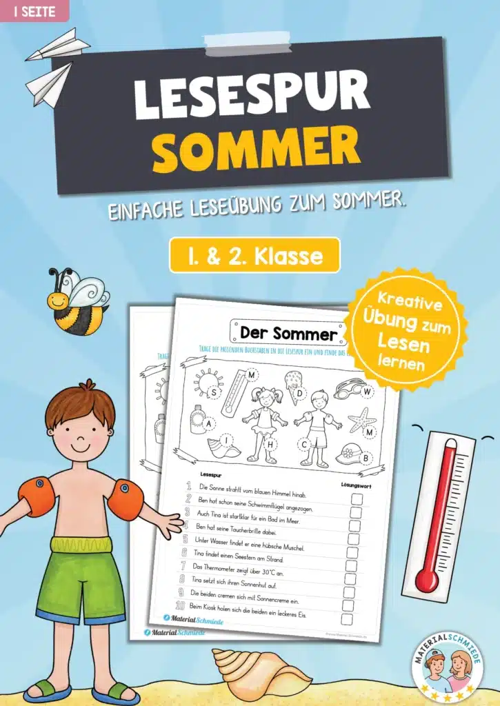Lesespur zum Thema Sommer