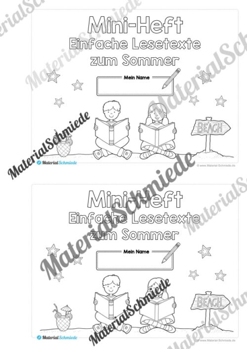 Mini-Heft: Lesetexte Sommer (1. Klasse) - Vorschau 01