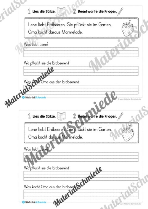 Mini-Heft: Lesetexte Sommer (1. Klasse) - Vorschau 02