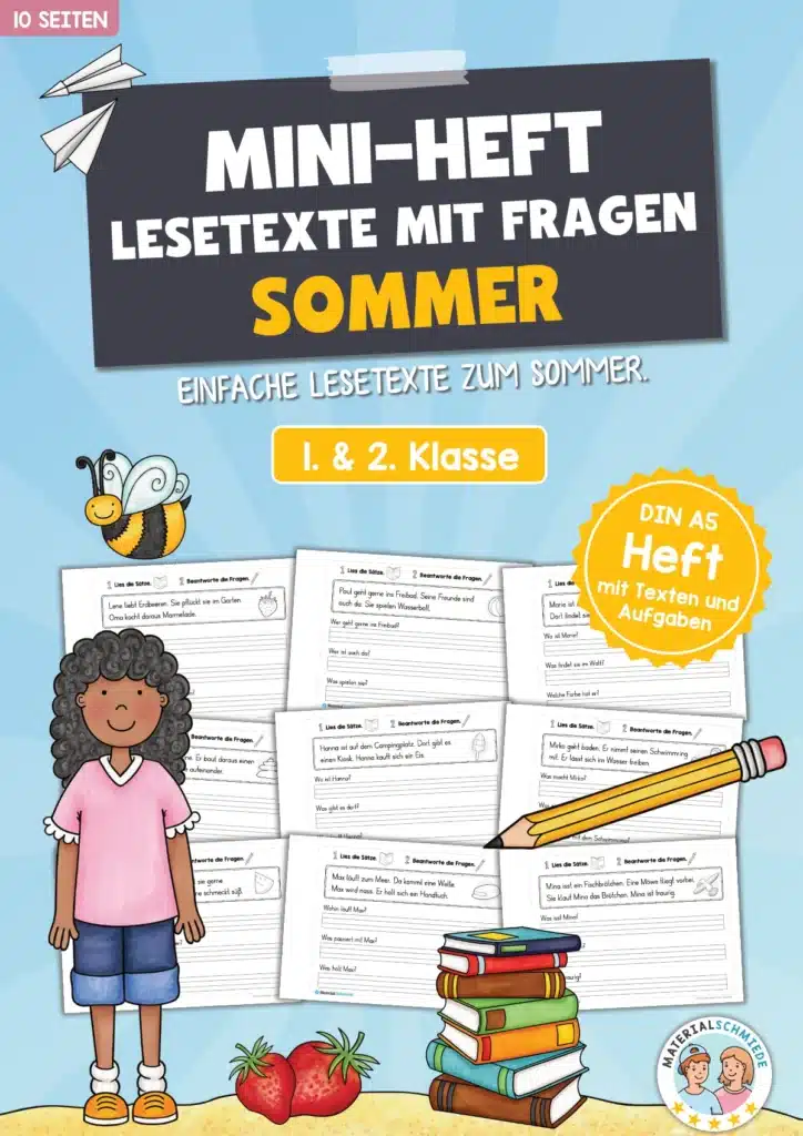 Mini-Heft: Lesetexte Sommer (1. Klasse)
