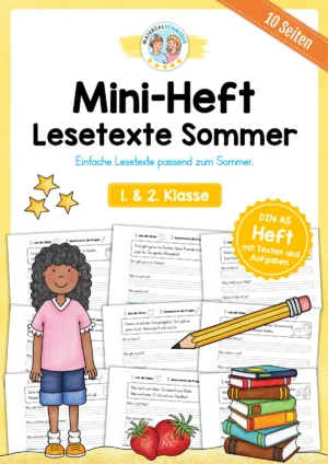 Mini-Heft: Lesetexte Sommer (1. & 2. Klasse)