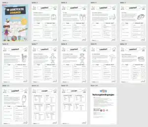10 Lesetexte zum Sommer mit Aufgaben (Überblick)
