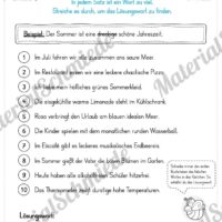 10 Leseübungen zum Sommer (Vorschau: Ein Wort zu viel)