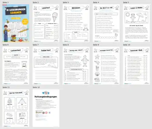 10 Leseübungen zum Sommer (Überblick)