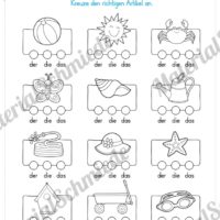 Materialpaket Sommer (25 Deutsch Arbeitsblätter) - Vorschau 02