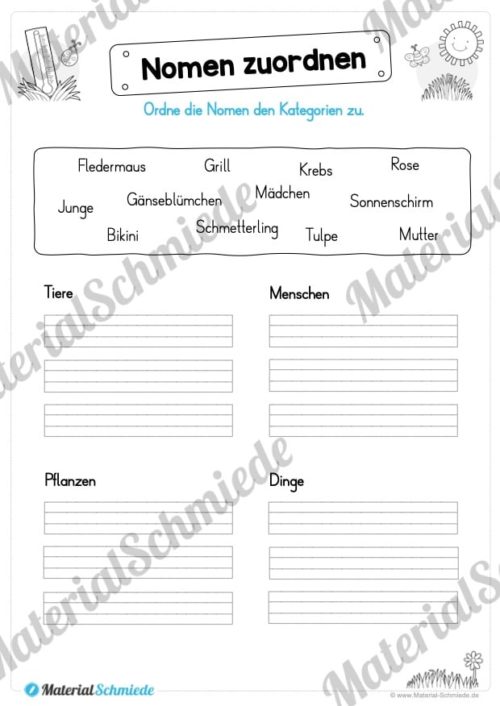 Materialpaket Sommer (25 Deutsch Arbeitsblätter) - Vorschau 05
