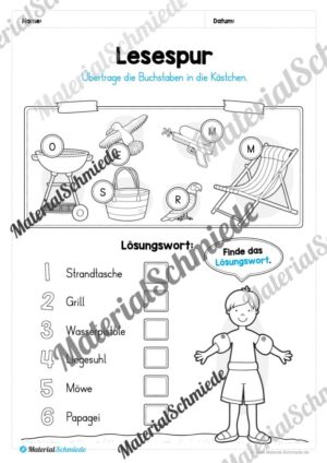 Materialpaket Sommer: 1. Klasse (Vorschau 21)