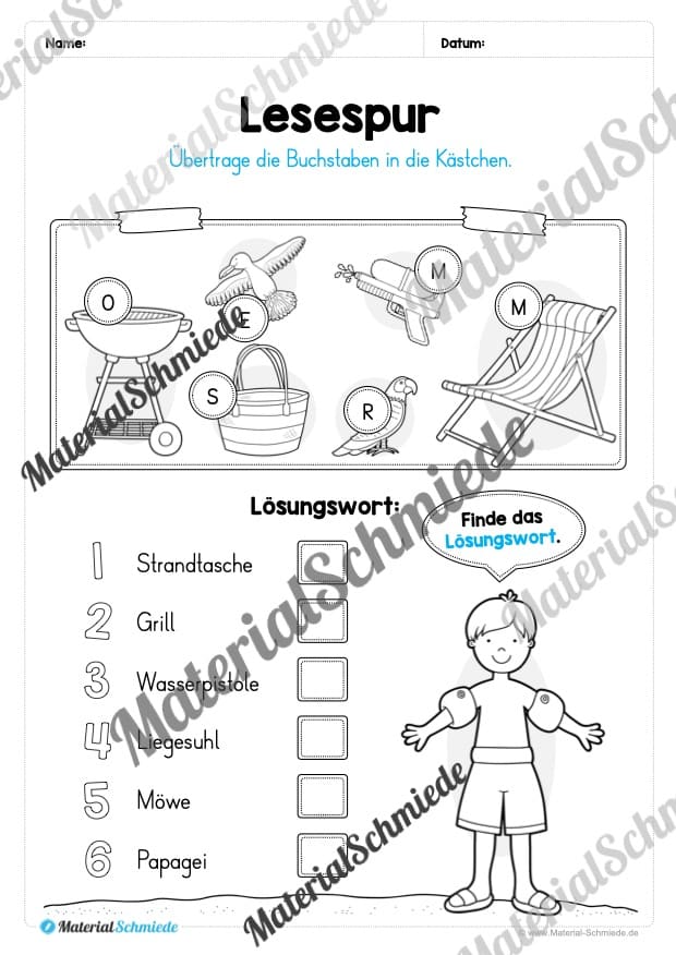 Materialpaket Sommer: 1. Klasse (Vorschau 21)