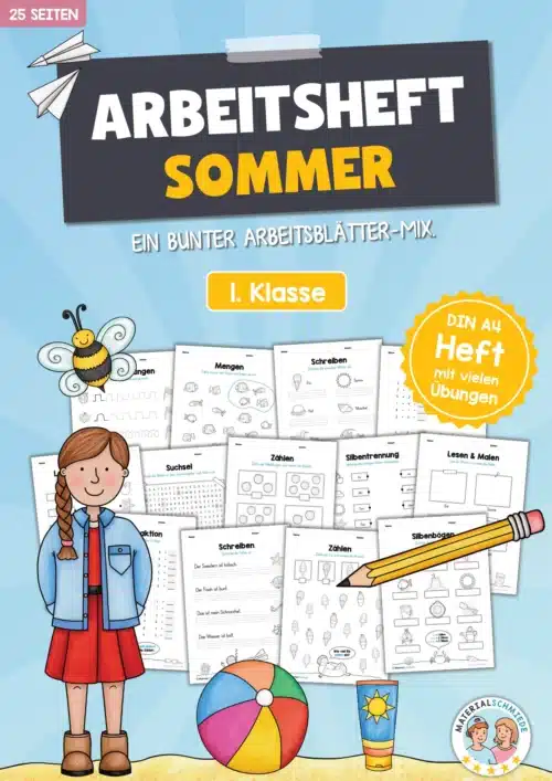 Materialpaket Sommer: 1. Klasse (25 Arbeitsblätter)