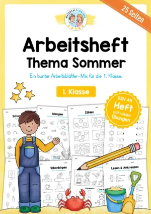 Arbeitsheft Sommer: 1. Klasse (25 Arbeitsblätter)