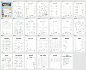 Materialpaket Sommer: 1. Klasse (25 Arbeitsblätter) – Überblick