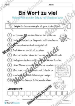 Materialpaket Sommer: 2. Klasse (Vorschau 20)