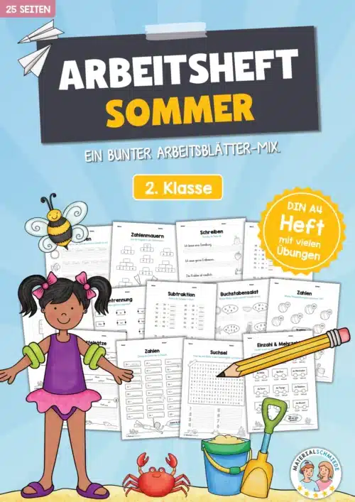 Materialpaket Sommer: 2. Klasse (25 Arbeitsblätter)