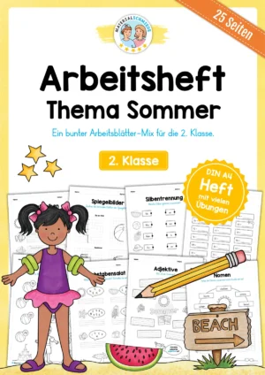 Arbeitsheft Sommer: 2. Klasse (25 Arbeitsblätter)