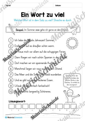 Materialpaket Sommer: 3. Klasse (Vorschau 11)