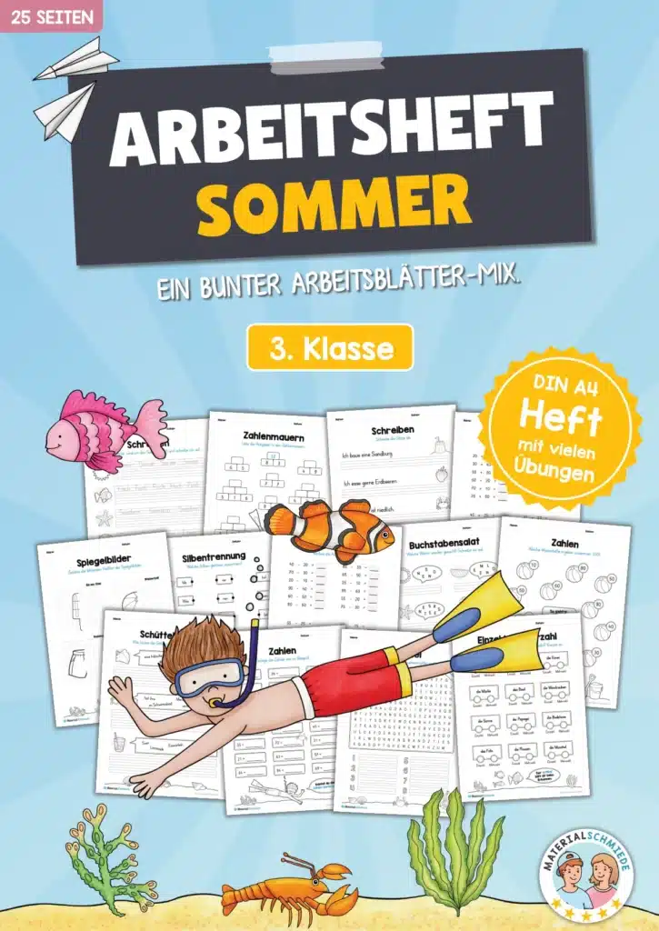 Materialpaket Sommer: 3. Klasse (25 Arbeitsblätter)